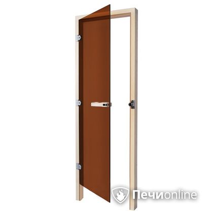 Дверь для бани Sawo Дверь 730 - 3SGD бронза левая без порога кедр 690mm х 1850mm в Тюмени