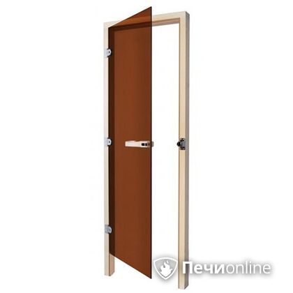Дверь для бани Sawo Дверь 730 - 3SGА бронза левая без порога осина 690mm х 1890mm в Тюмени