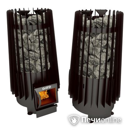 Дровяная печь-каменка GrillD Cometa Vega 180 short black в Тюмени