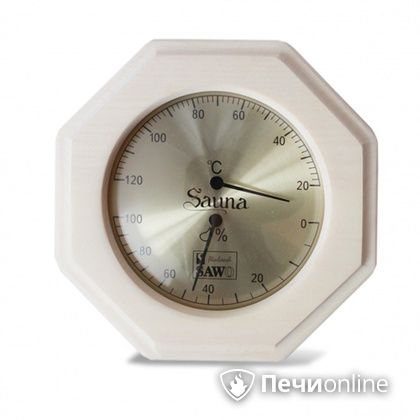 Термогигрометр Sawo 241-THA 8-угольный осина в Тюмени