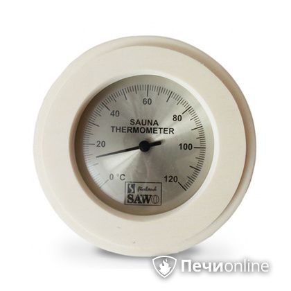 Термометр Sawo 230-TA Круглый со стеклом осина в Тюмени