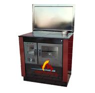 Отопительно-варочная печь МастерПечь ПВ-07 экстра с духовым шкафом, 7.2 кВт (шоколад)