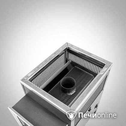 Дровяная банная печь Радуга ПБ-21 (встроенный теплообменник) 6 мм прочистная дверца в Тюмени